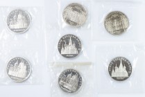 Russia USSR 5 Roubles 1989-1991 Pokrowsky Cathedral in Moscow(2); Uspenski Cathedral(3); State bank building in Moscow(2). Copper-Nickel. Y 221; 246; ...
