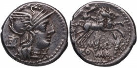 134 aC. Gens Marcia. Roma. Denario. S. 8. Ag. EBC / EBC+. Est.120.