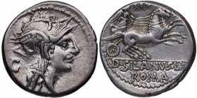 91 aC. Gens Junia. Roma. Denario. S. 15. Ag. EBC / EBC+. Est.140.