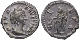 141 dC. Faustina I. Roma. Denario. Abh. Ag. EBC+. Est.220.