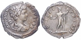 200 dC. Caracalla (211-217 dC). Roma. Denario . RIC IV Caracalla 30b. Ag. 3,21 g. ANTONINVS – AVGVSTVS: Busto de Caracalla, laureado, drapeado y a der...