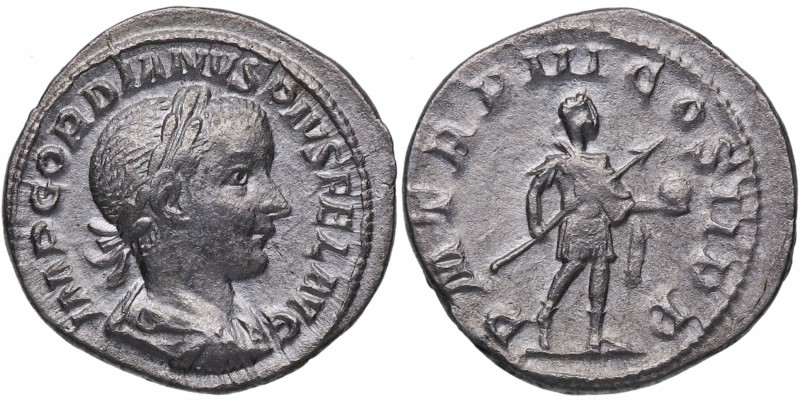 238-44 dC. Gordiano III. Roma. Denario. Abh. Ag. EBC+. Est.50.