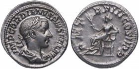 241-43 dC. Gordiano III. Roma. Denario. Abh. Ag. EBC+. Est.60.