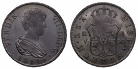 1811. José Napoleón (1808-1814). Valencia. 4 reales. GS. Ag. Rara así. EBC+. Est.300.