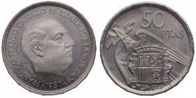 1957*74. Franco (1939-1975). Madrid. 50 pesetas. Ni. Bella. Escasa. FDC. Est.80.