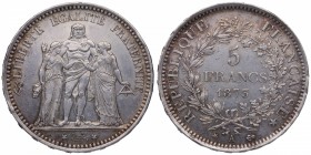 1873. Francia. A . 5 francos. Ag. Bella. Brillo original. SC. Est.40.