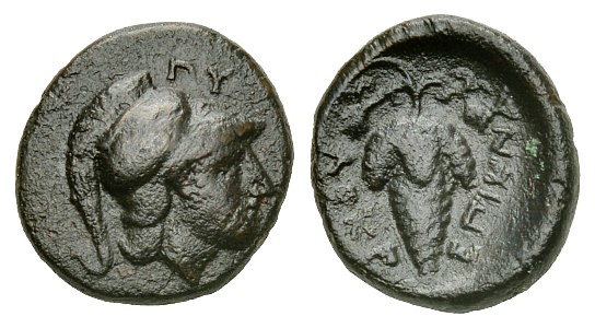 Lokris AE14, c. 350-325 BC 

 Lokri Opuntii , Lokris. AE14 (2.15 g), c. 350-32...