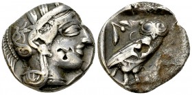 Athens AR Tetradrachm, c. 430s BC 

 Athens , Attica. AR Tetradrachm (23-24 mm, 15.07 g), circa 430s BC.
Obv. Head of Athena to right, wearing disc...