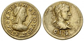 Rhescuporis II (III), with Elagabalus EL Stater 

Kings of Bosporus. Rhescuporis II (III), with Elagabalus (211-227 AD). EL Stater (20-21 mm, 7.36 g...