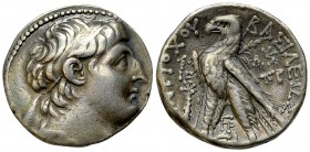 Antiochos VII Euergetes AR Tetradrachm 

 Seleukid Kings of Syria. Antiochos VII. Euergetes Sidetes (138-129 BC). AR Tetradrachm (26-27 mm, 14.09 g)...