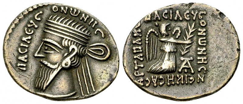 Vonones I AR Drachm, triumphal issue 

Parthian Kings. Vonones I (c. 8-12 AD)....