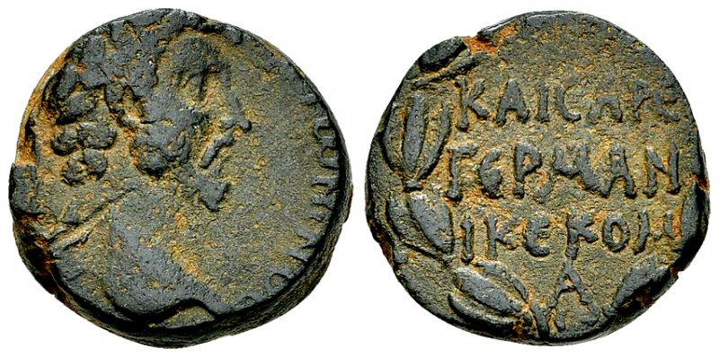 Marcus Aurelius AE19, Germanicia Caesarea 

 Marcus Aurelius (161-180 AD). AE1...