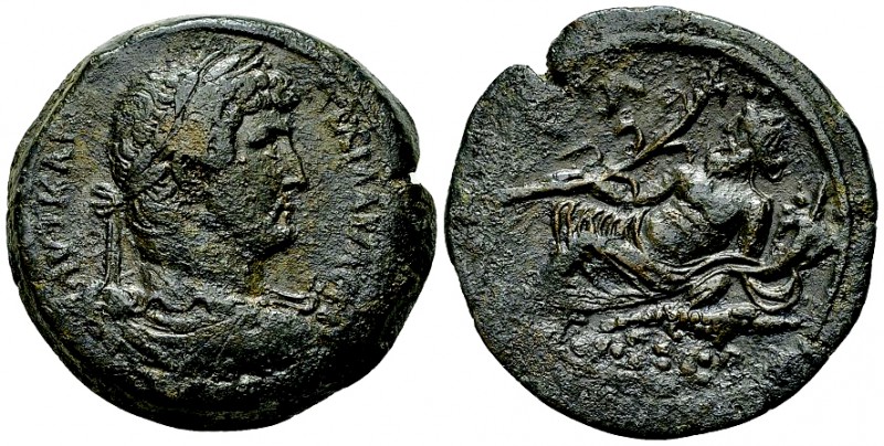 Hadrianus AE Drachm, Nilus reverse 

 Hadrianus (117-138 AD). AE Drachm (34-35...