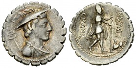C. Mamilius Limetanus AR Denarius, 82 BC 

 C. Mamilius Limetanus. AR Denarius serratus (19 mm, 3.98 g), Rome, 82 BC.
Obv. Draped bust of Mercury r...