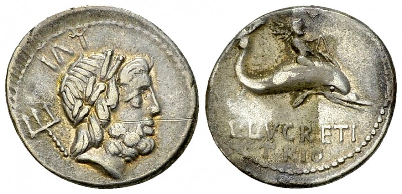 L. Lucretius Trio AR Denarius, 74 BC 

 L. Lucretius Trio. AR Denarius (18-19 ...