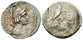 M. Plaetorius Cestianus AR Denarius, 67 BC 

 M. Plaetorius M. F. Cestianus. AR Denarius (18-19 mm, 3.86 g). Rome 67 BC.
Obv. CESTIANVS S C, Winged...
