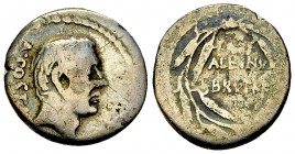 Albinus Bruti f. AR Denarius, 48 BC 

 Albinus Bruti f. AR Denarius (17-18 mm, 3.65 g), Rome, 48 BC.
Obv. A•POSTVMIVS COS, Head of Aulus Postumius ...