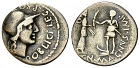 Cn. Pomepeius Magnus and M. Poblicius AR Denarius, 46-45 BC 

 Cn. Pomepeius Magnus and M. Poblicius. AR Denarius (18-19 mm, 3.65 g), Corduba, 46-45...