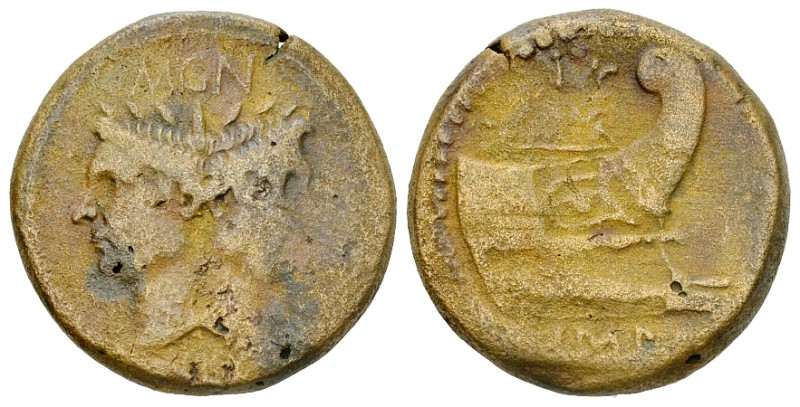 Sextus Pompeius AE As 

 Sextus Pompeius (42-38 BC). AE As (31 mm, 23.04 g), u...