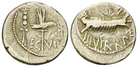 Marcus Antonius AR Denarius, LEG II 

 Marcus Antonius . AR Denarius (17-18 mm, 3.57 g), Patrae (?), 32-31 BC.
Obv. LEG VII, legionary aquila betwe...