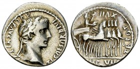 Tiberius AR Denarius, Triumphal quadriga reverse 

 Tiberius (14-37 AD). AR Denarius (18-19 mm, 3.62 g), Lugdunum, 15-16 AD.
Obv. TI CAESAR DIVI AV...