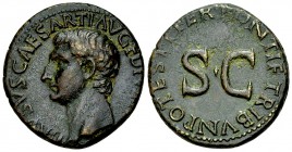 Drusus AE As, large SC reverse 

 Drusus (+23 AD). AE As (26-27 mm, 11.43 g), Rome, 21-22 AD.
Obv. DRVSVS CAESAR TI AVG F DIVI AVG N, bare head of ...