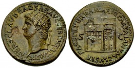 Nero AE Dupondius, temple of Janus reverse 

 Nero (54-68 AD). AE Dupondius (29 mm, 15.33 g), Rome, 
Obv. NERO CLAVD CAESAR AVG GER P M TR P IMP P ...