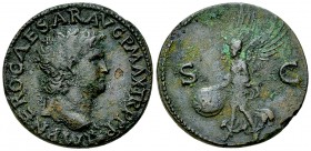 Nero AE As, Lugdunum mint 

 Nero (54-68 AD). AE As (27-28 mm, 10.79 g), 66-68 AD, Lugdunum.
Obv. IMP NERO CAESAR AVG P MAX TR P P P, Bare head rig...