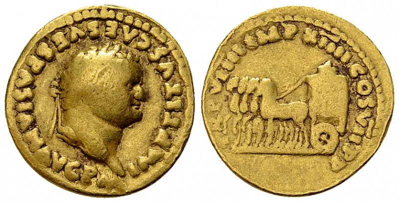 Titus Aureus, Quadriga reverse 

 Titus (79-81 AD). Aureus (19 mm, 6.80 g), Ro...