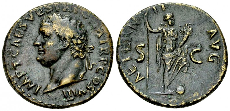 Titus AE As, Aternitas reverse 

 Titus (79-81 AD). AE As (26-27 mm, 9.29 g), ...