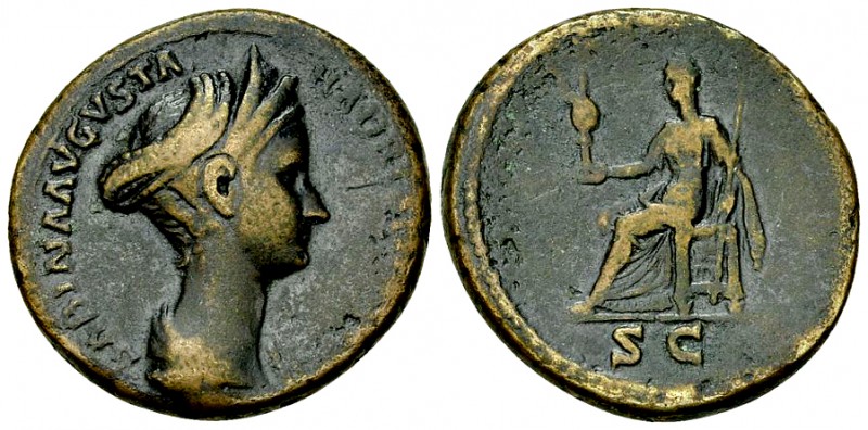 Sabina AE As, Vesta reverse 

Hadrian (117-138 AD) for Sabina . AE As (26-28 m...