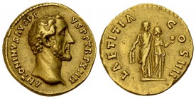 Antoninus Pius Aureus, Ceres and Proserpina reverse 

 Antoninus Pius (138-161 AD). Aureus (18-19 mm, 7.16 g), Rome, 151 AD.
Obv. ANTONINVS AVG PIV...