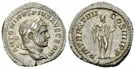 Caracalla AR Denarius, Jupiter reverse 

 Caracalla (211-217 AD). AR Denarius (19-20 mm, 2.90 g), 217 AD, Rome. 
Obv. ANTONINVS PIVS AVG GERM, Laur...