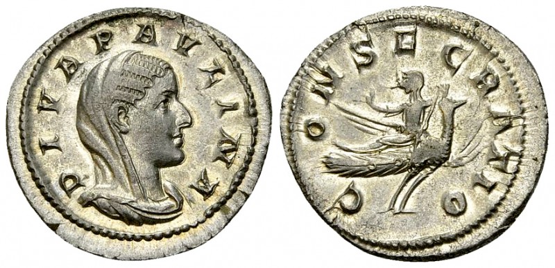 Diva Paulina AR Denarius, FDC 

Maximinus I Thrax (235-238 AD) for Diva Paulin...