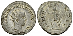 Philip II AR Antoninianus, Sol reverse 

Philip I Arabs (244-249 AD) for Philip II . AR Antoninianus (22-23 mm, 4.58 g). Rome, AD 246-247.
Obv. IMP...