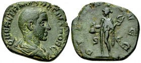 Herennius Etruscus AE Sestertius, Mercury reverse, scarce 

Traianus Decius (249-251 AD) for Herennius Etruscus Caesar. AE Sestertius (25-29 mm, 14....