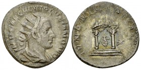 Volusianus AR Antoninianus, Juno in temple reverse 

 Volusianus (251-253 AD). AR Antoninianus (20-21 mm, 3.24 g), Rome. 
Obv. IMP CAE C VIB VOLVSI...
