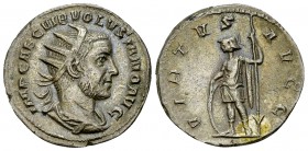 Volusian AR Antoninianus, Virtus reverse 

 Volusian (251-253 AD). AR Antoninianus (21 mm, 3.45 g), Rome.
Obv. IMP CAE C VIB VOLVSIANO AVG, Radiate...