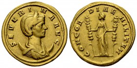 Severina AV Binio, very rare 

Aurelianus (270-275) for Severina Augusta . Binio (or double aureus) (22 mm, 6.27 g), Ticinum, September/November 275...
