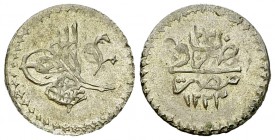 Mahmud II AR 5 Para 1223/23 

Ottoman Empire. Mahmud II. (1223-1255 H./1808-1839 AD). AR 5 Para 1223/23 (15 mm, 0.38 g), Misr (Kairo).
KM 166.

A...