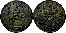 Ferdinand I., Bakelit-Abdruck des Schautalers 1541 

 Habsburg, Ferdinand I. Bakelit-Abdruck des Schautalers 1541 (52 mm, 5.64 g), Kremnitz.
Av. Kö...