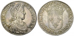 Louis XIV AR Ecu 1649 A, Paris 

France, Royaume. Louis XIV (1643-1715). AR Ecu à la mèche longue 1649 A (39 mm, 27.34 g), Paris.
Gad. 202.

Joli...