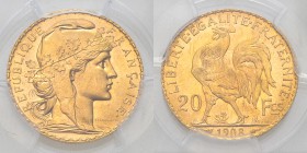 France AV 20 Francs 1908, MS 66 

 France, 3ème République (1870-1940). AV 20 Francs 1908, Marianne.
Gad.1064a.

PCGS&nbsp; MS66.
