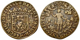 Henri II. AE Jeton 1584 

France, Lorraine. Henri II. (Marquis de Pont-à-Mousson) (1582-1608). AE Jeton 1584 (27 mm, 4.54 g).
Feu. 7522.

Très tr...