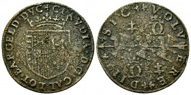 Charles III. AE Jeton s.d. 

France, Lorraine. Charles III. (1545-1608) et Claude de France (fille du roi Henri II.). AE Jeton s.d. (27 mm, 3.25 g)....
