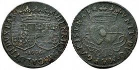 Henri II. AE Jeton 1606 

France, Lorraine. Henri II. et Marguerite de Gonzague (1606-1624). AE Jeton 1606 (27 mm, 3.50 g). 
Feu. 7543. 

Très tr...