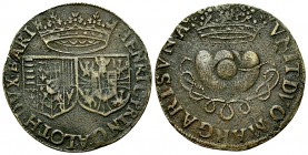 Henri II. AE Jeton s.d. 

France, Lorraine. Henri II. et Marguerite de Gonzague (1606-1624). AE Jeton s.d. (27 mm, 3.82 g).
Feu. 7544.

Très très...