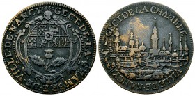 Charles IV. AE Jeton 1660 

France, Lorraine. Charles IV. (1625-1675). AE Jeton 1660 (28 mm, 6.83 g), Ville de Nancy.
Feu. 7678.

Très très beau....