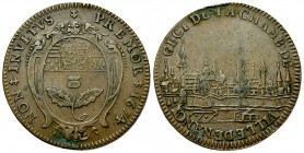 Charles IV. AE Jeton 1674 

France, Lorraine. Charles IV. (1625-1675). AE Jeton 1674 (28 mm, 7.85 g), Ville de Nancy.
Feu. 7690. 

 Très très bea...