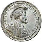 Antoine le Bon, Medaille, einseitiger Zinnabschlag 

France, Lorraine. Antoine le Bon (1508-1544). Einseitiger Zinnabschlag der Medaille mit Renée d...